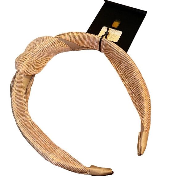 NWT INC International Concepts Metallic Knotted Headband, Gold - Picture 2 of 3
